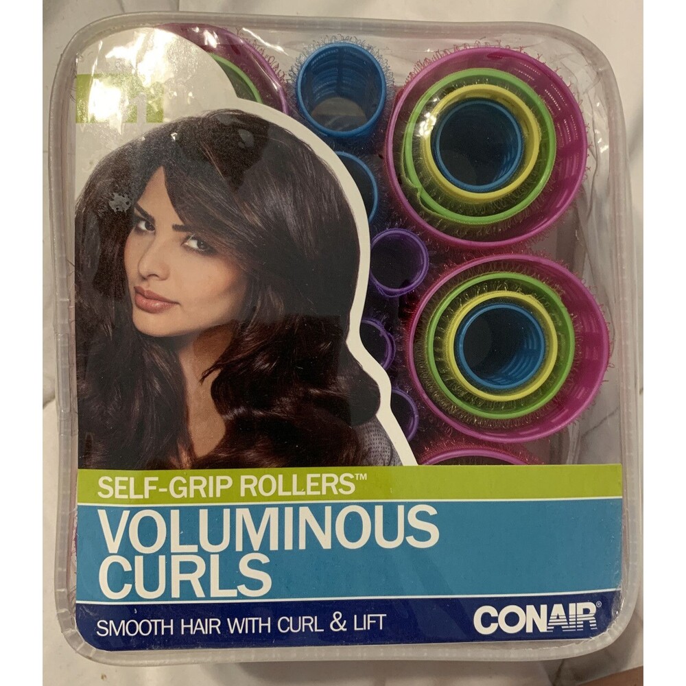 Conair Voluminous Curls Self-Grip Hair Rollers-31 pc Varied Sized Curlers